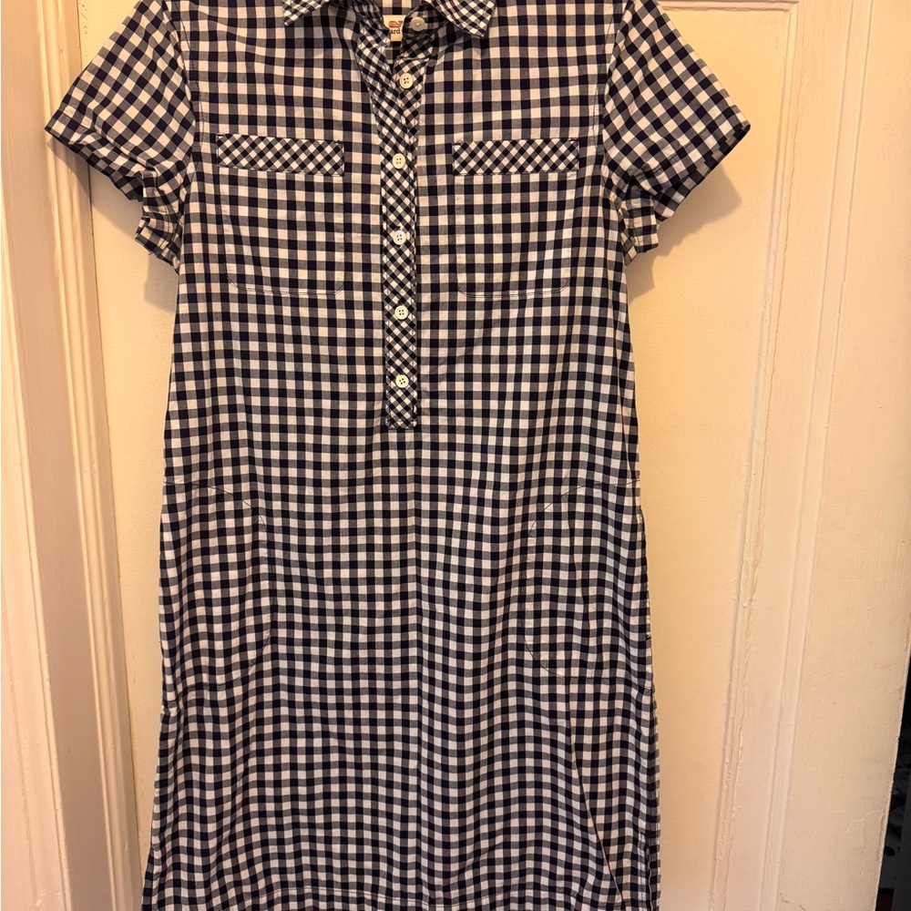 Vineyard Vines Navy and White Gingham Shirt